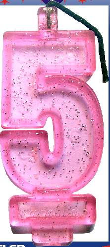 Vela Big Rosa com Glíter