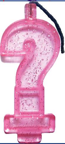 Vela Interrogação Rosa