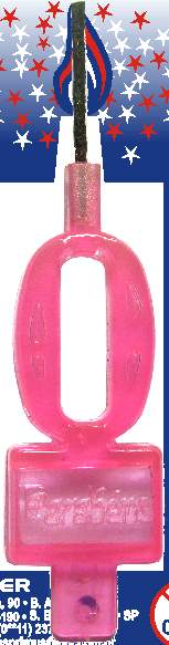 Vela Tradicional Rosa Acrílica